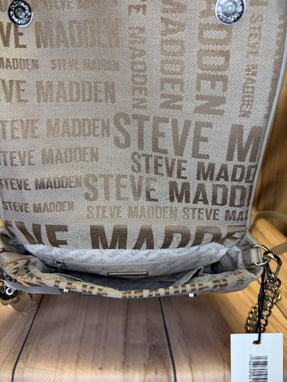 Beige and taupe Steve Madden shoulder/crossbody bag
